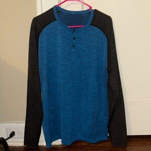 Lululemon shirt for men size XXL blue gray long sleeve